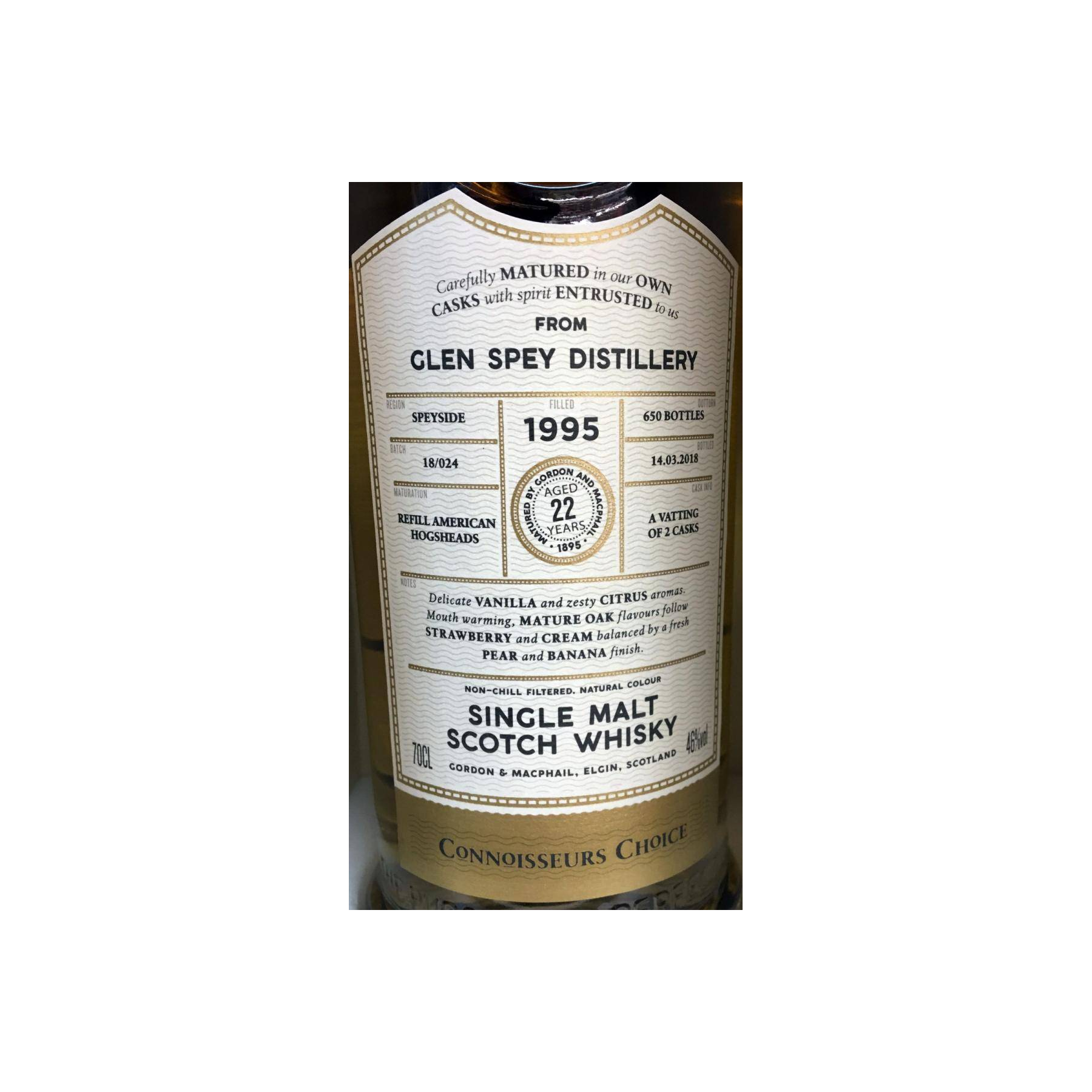 Glen Spey Connoisseurs Choice 1995 22 Years Single Malt Whisky 2