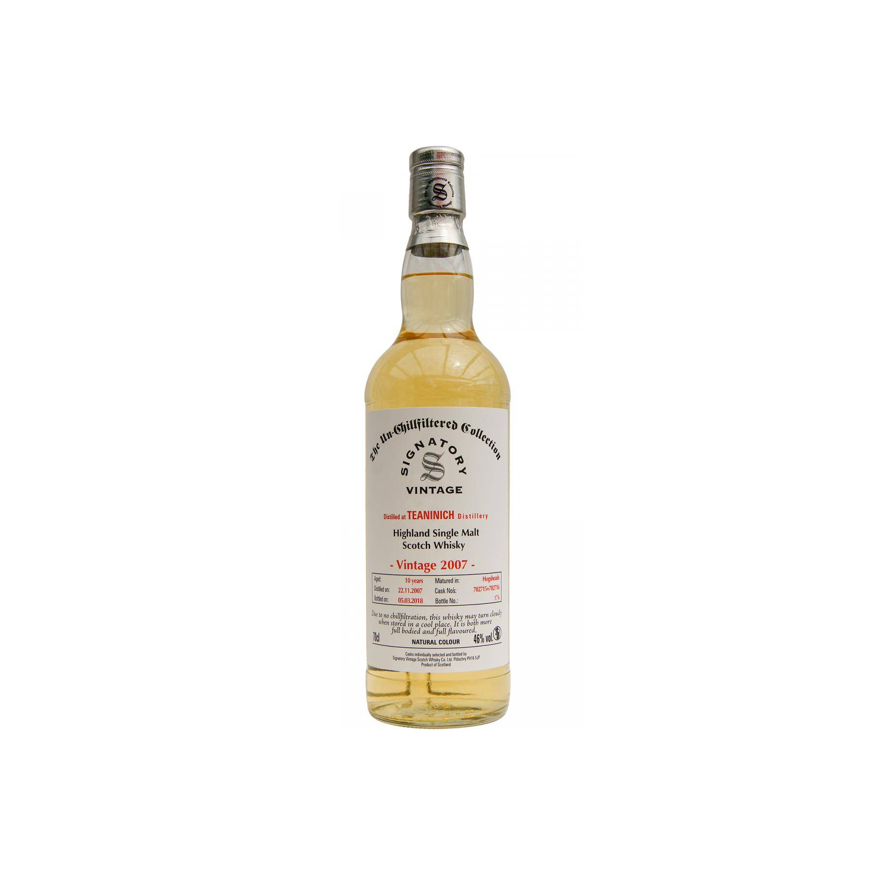 Teaninich The Un-Chillfiltered Collection 2007 10 Years Single Malt Whisky