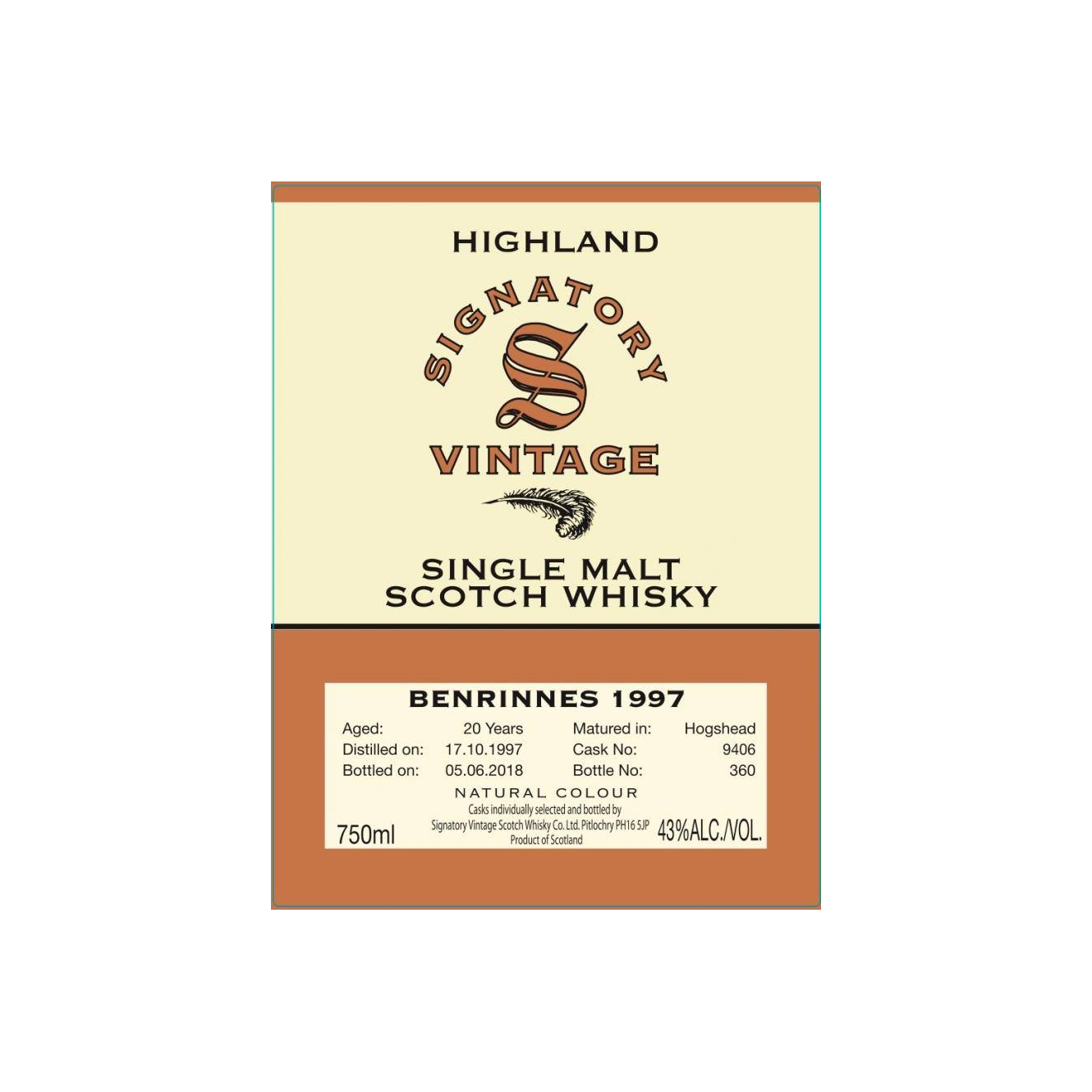 Benrinnes Vintage Collection 1997 20 Years Single Malt Whisky 2