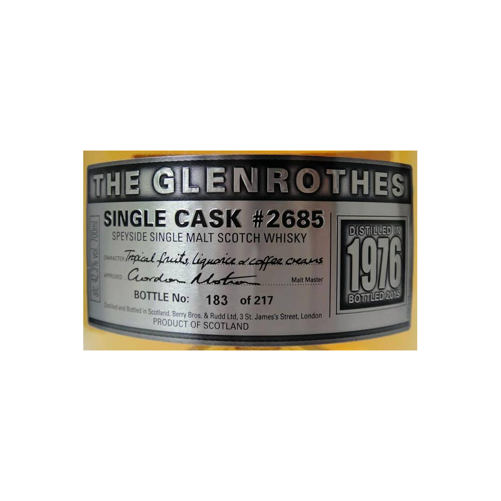 The Glenrothes Single Cask 1976 39 Years Single Malt Whisky 2
