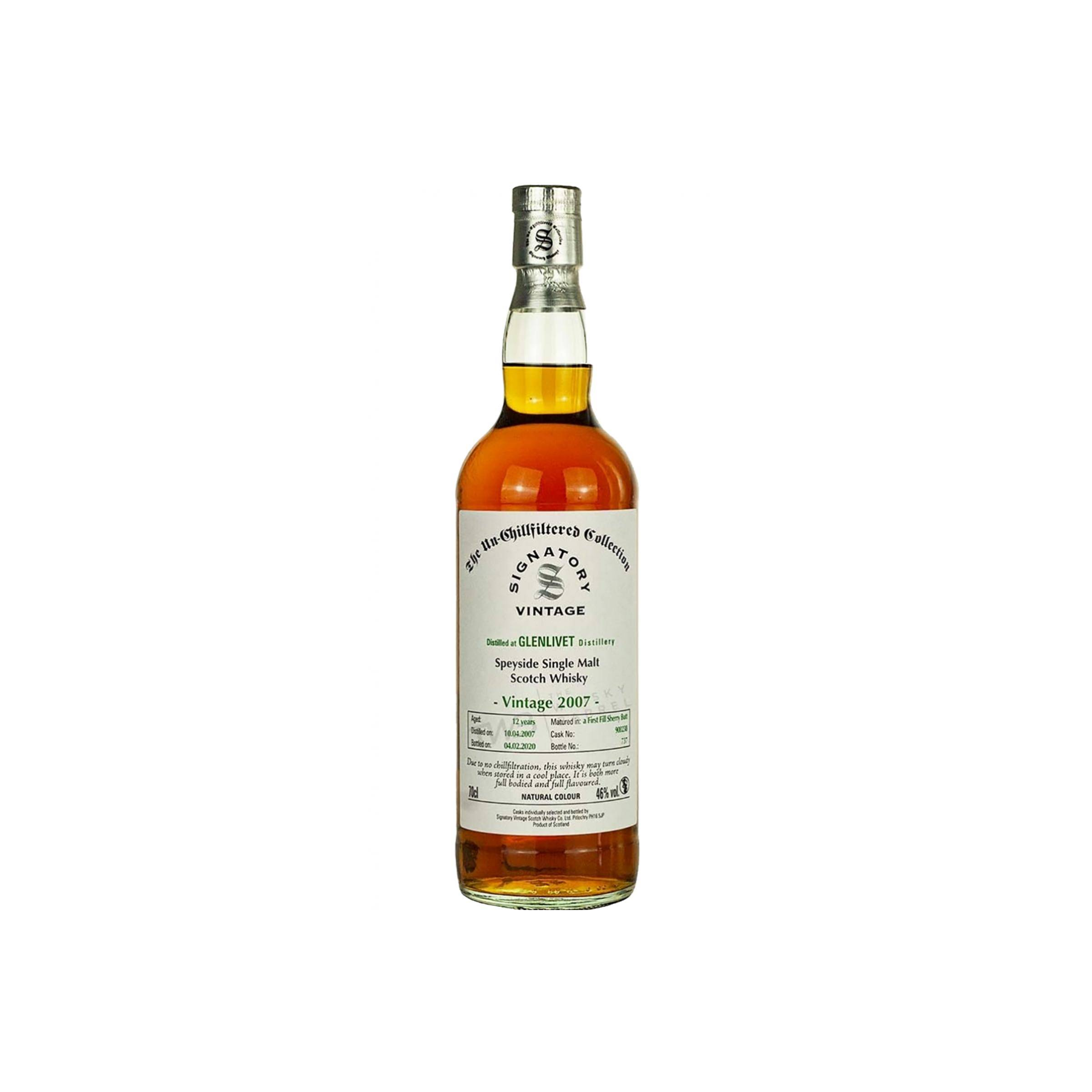 The Glenlivet The Un-Chillfiltered Collection 2007 12 Years Single Malt Whisky