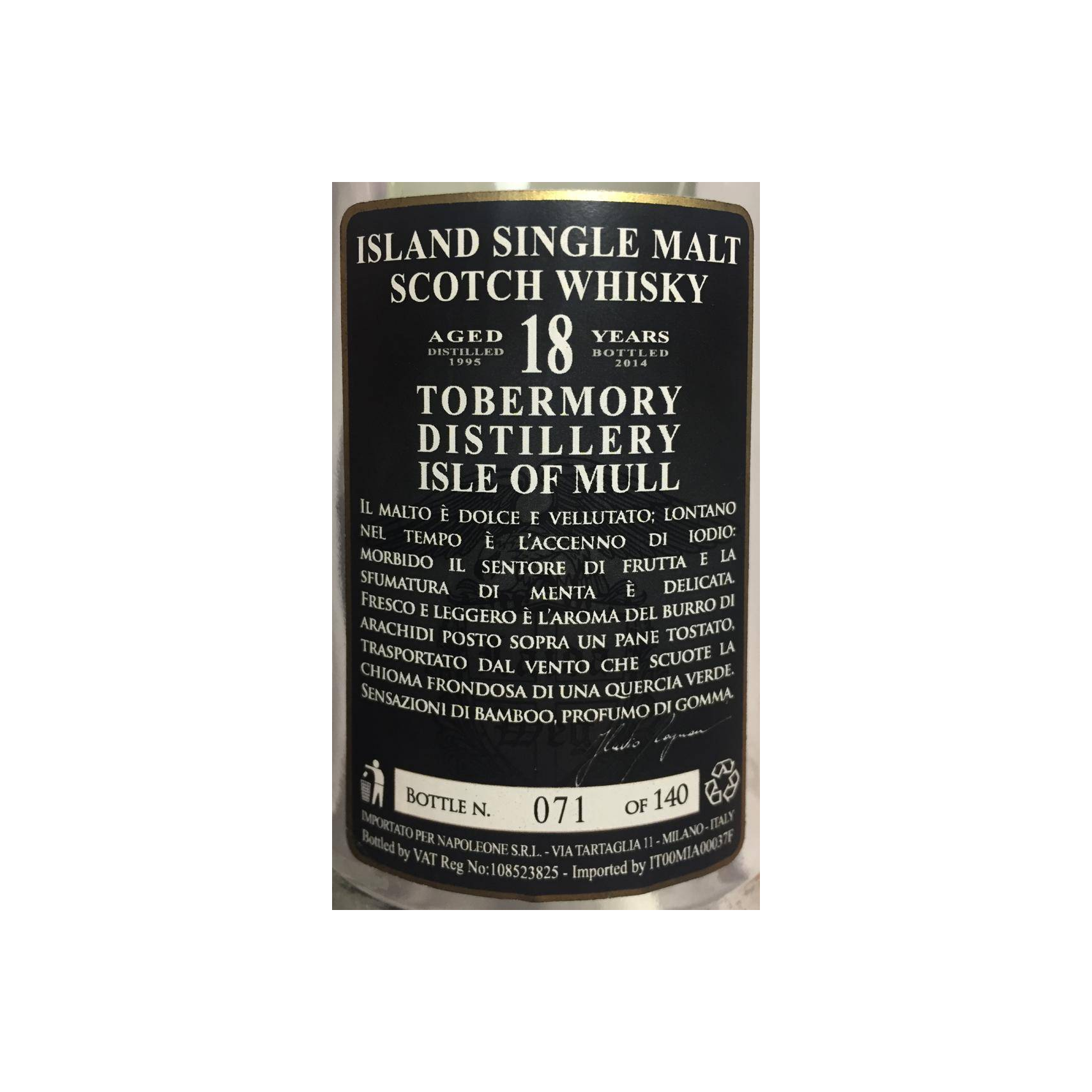 Tobermory 1995 18 Years Single Malt Whisky 2
