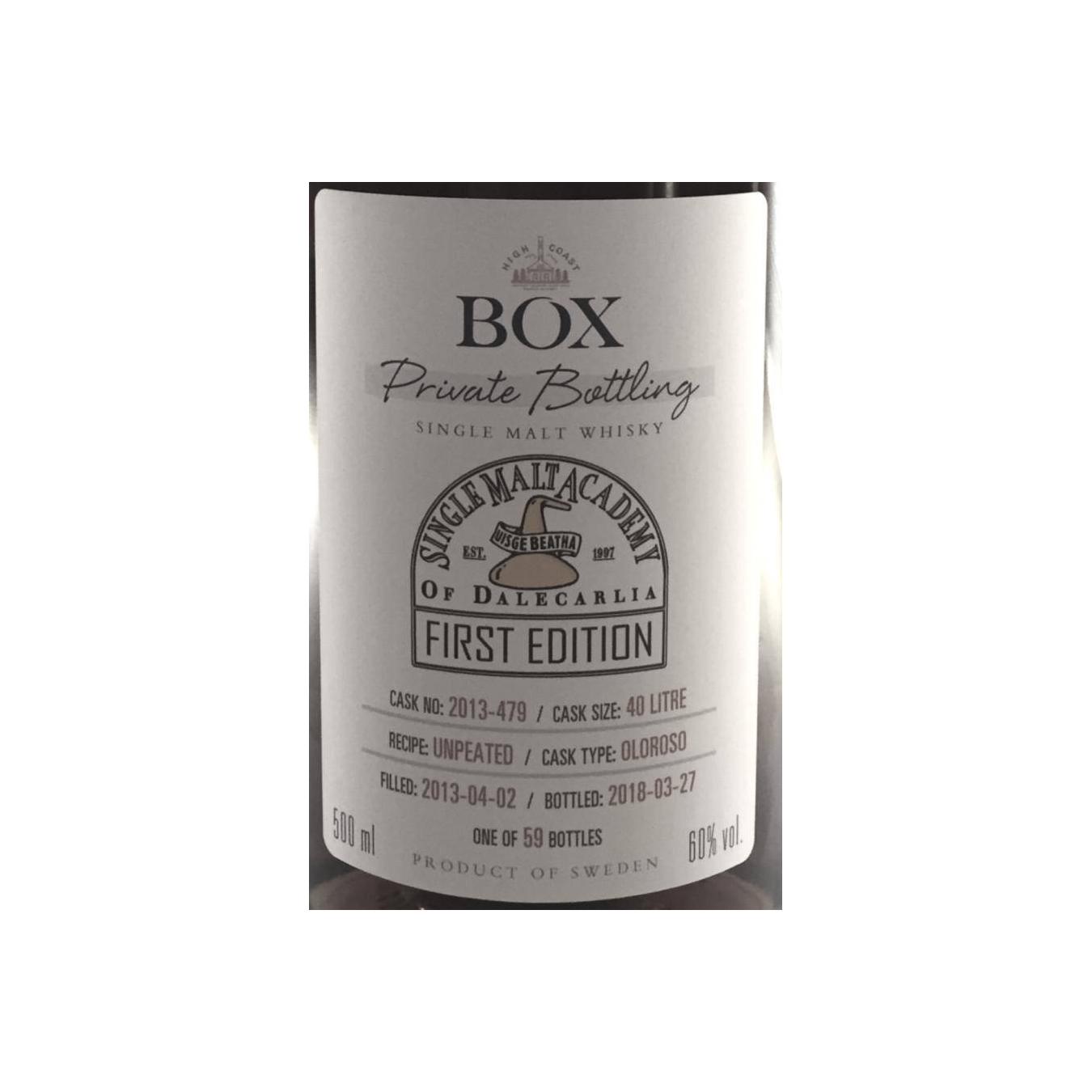 Compass Box Private Bottling 2013 5 Years Single Malt Whisky 2