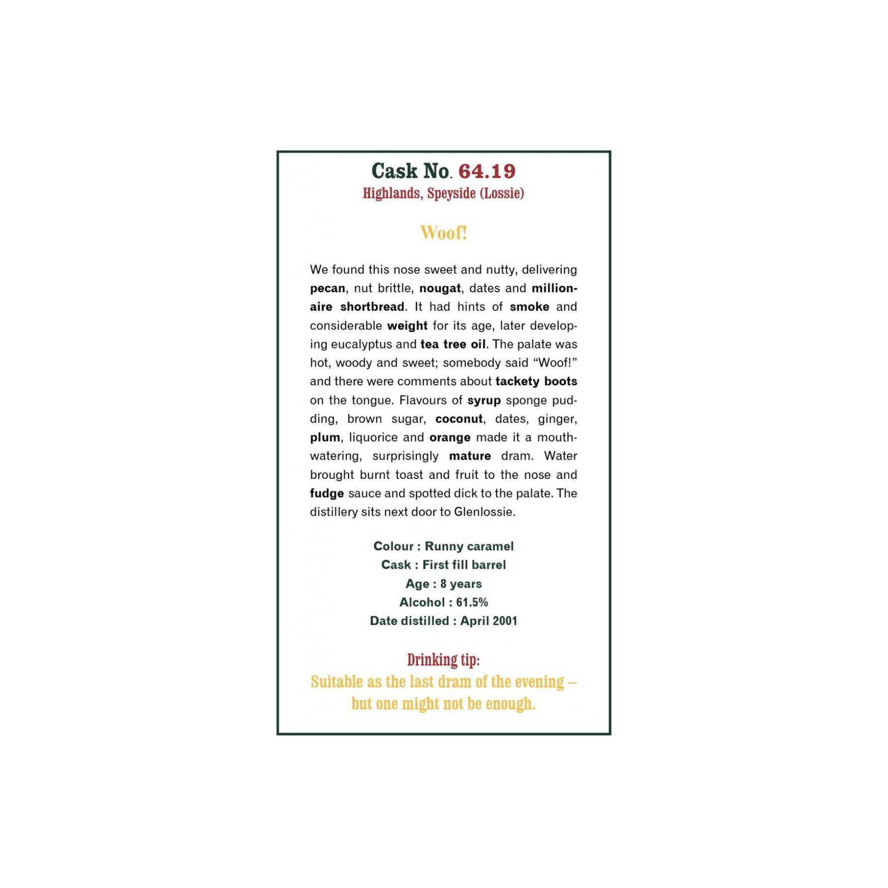 The Scotch Malt Whisky Society 2001 8 Years Single Malt Whisky