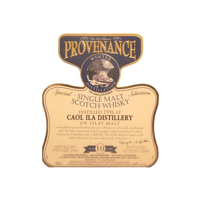 Caol Ila McGibbon's Provenance 1996 10 Years Single Malt Whisky 2