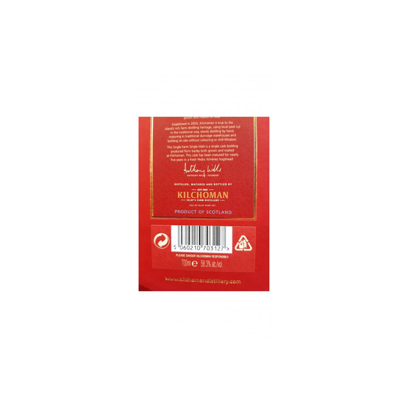 Kilchoman 2015 4 Years Single Malt Whisky 3