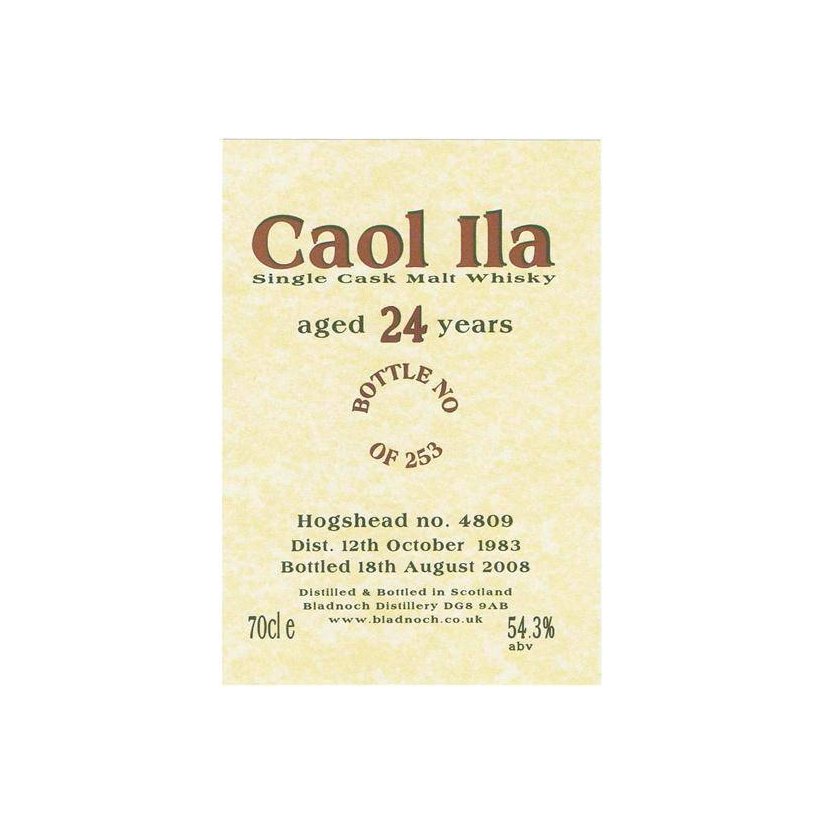 Caol Ila 1983 24 Years Single Malt Whisky 2