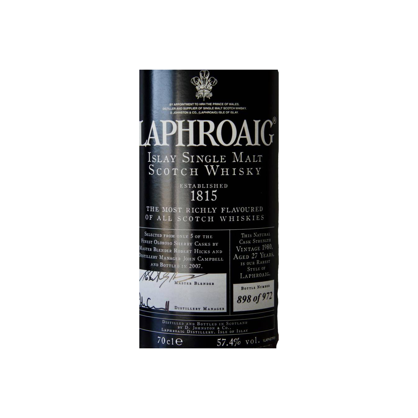 Laphroaig 1980 27 Years Single Malt Whisky 3