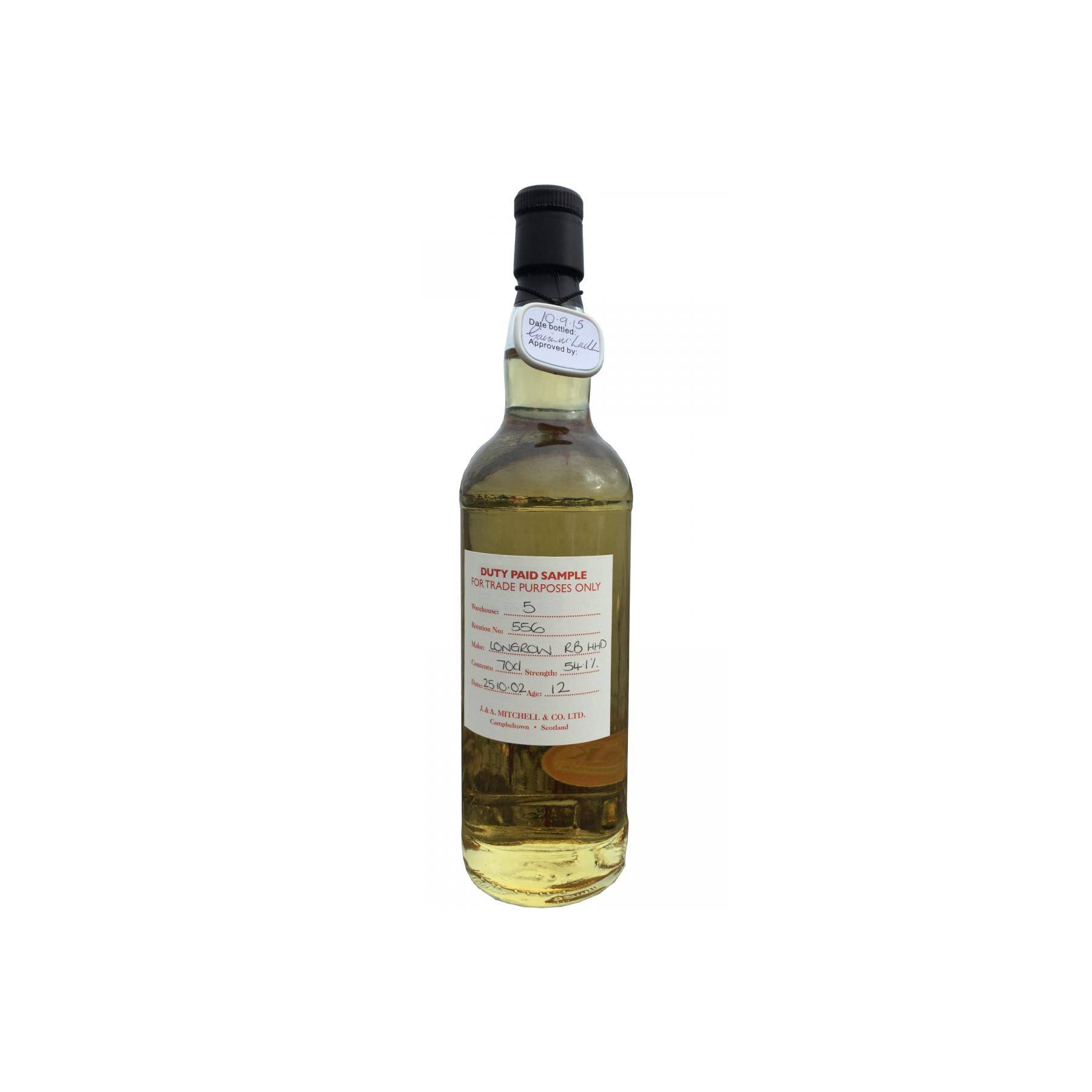 Longrow Duty Paid Sample - For Trade Purposes Only 2002 12 Years Single Malt Whisky