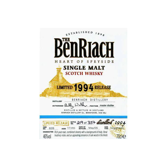 BenRiach 1994 11 Years Single Malt Whisky 2