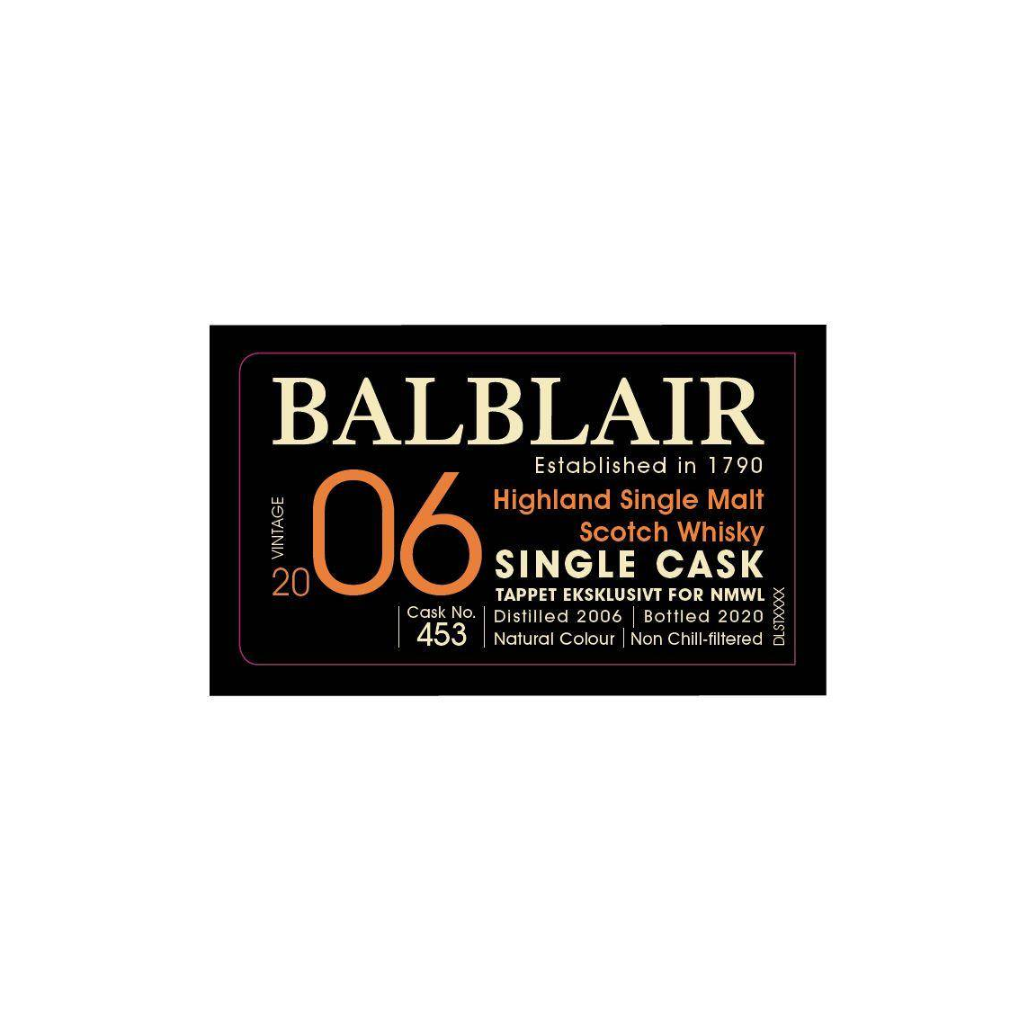 Balblair Single Cask 2006 14 Years Single Malt Whisky 2