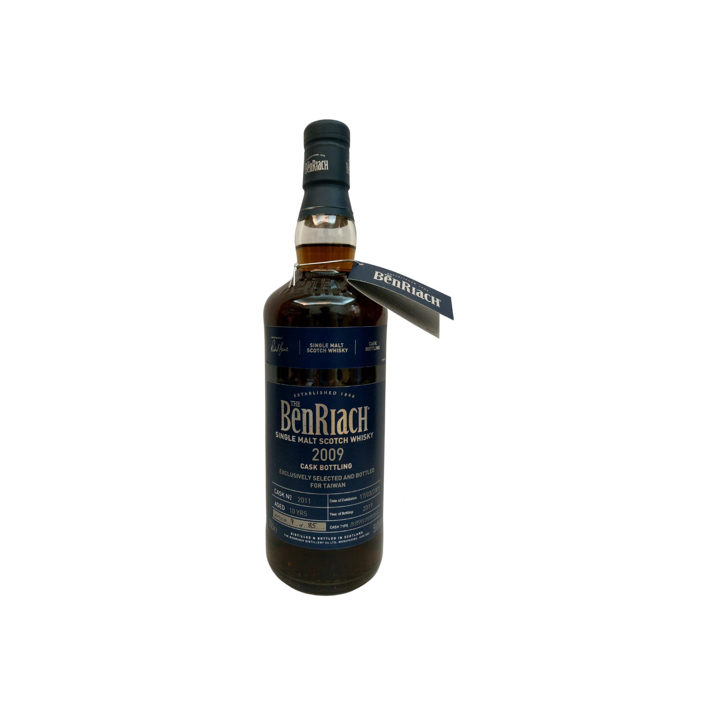 BenRiach Individual Cask Bottling 2009 10 Years Single Malt Whisky