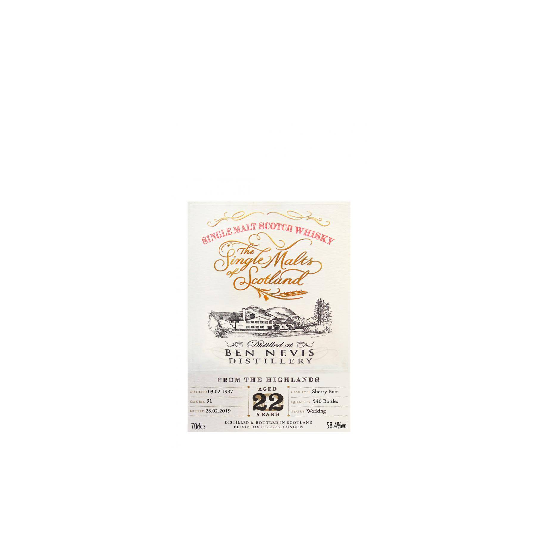 Ben Nevis The Single Malts of Scotland 1997 22 Years Single Malt Whisky 3