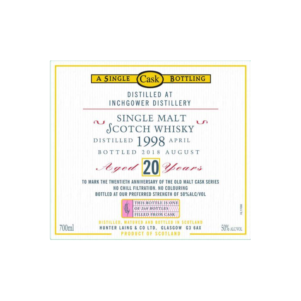 Inchgower 1998 20 Years Single Malt Whisky 3