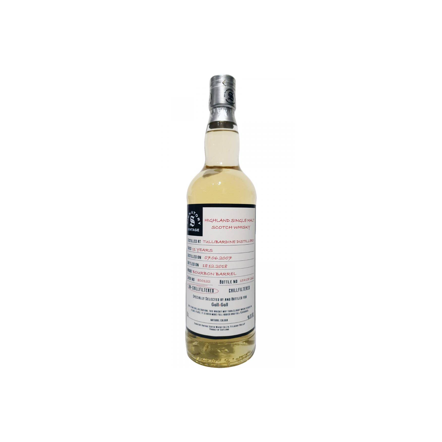 Tullibardine The Un-Chillfiltered Collection 2007 11 Years Single Malt Whisky