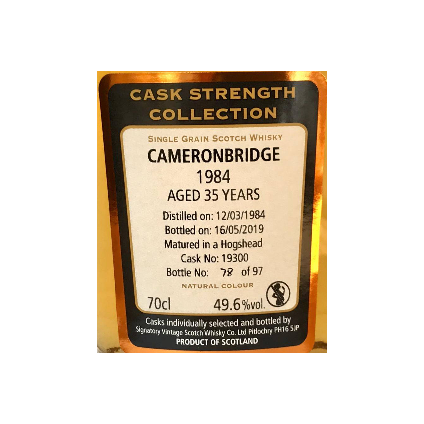 Cameronbridge Cask Strength Collection 1984 35 Years Single Grain Whisky 2