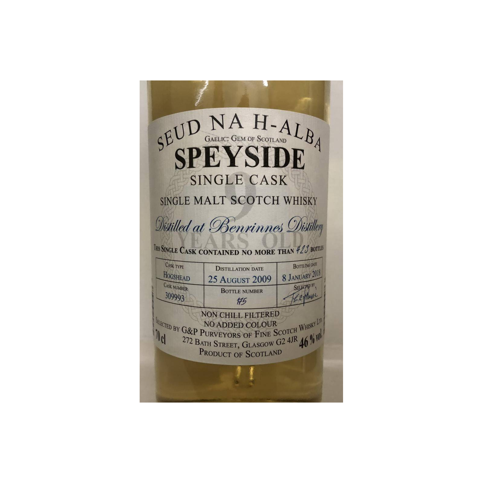 Benrinnes 2009 9 Years Single Malt Whisky 2