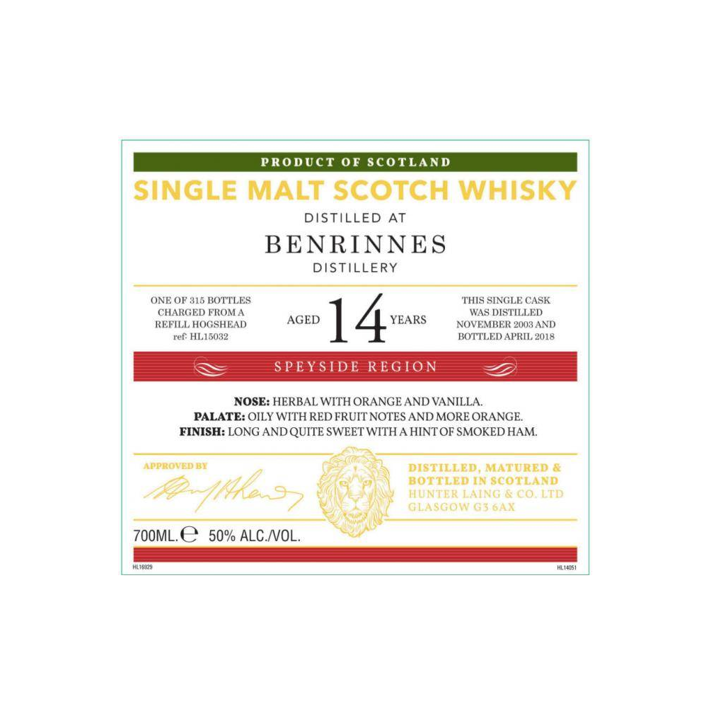 Benrinnes Old Malt Cask 2003 14 Years Single Malt Whisky 3