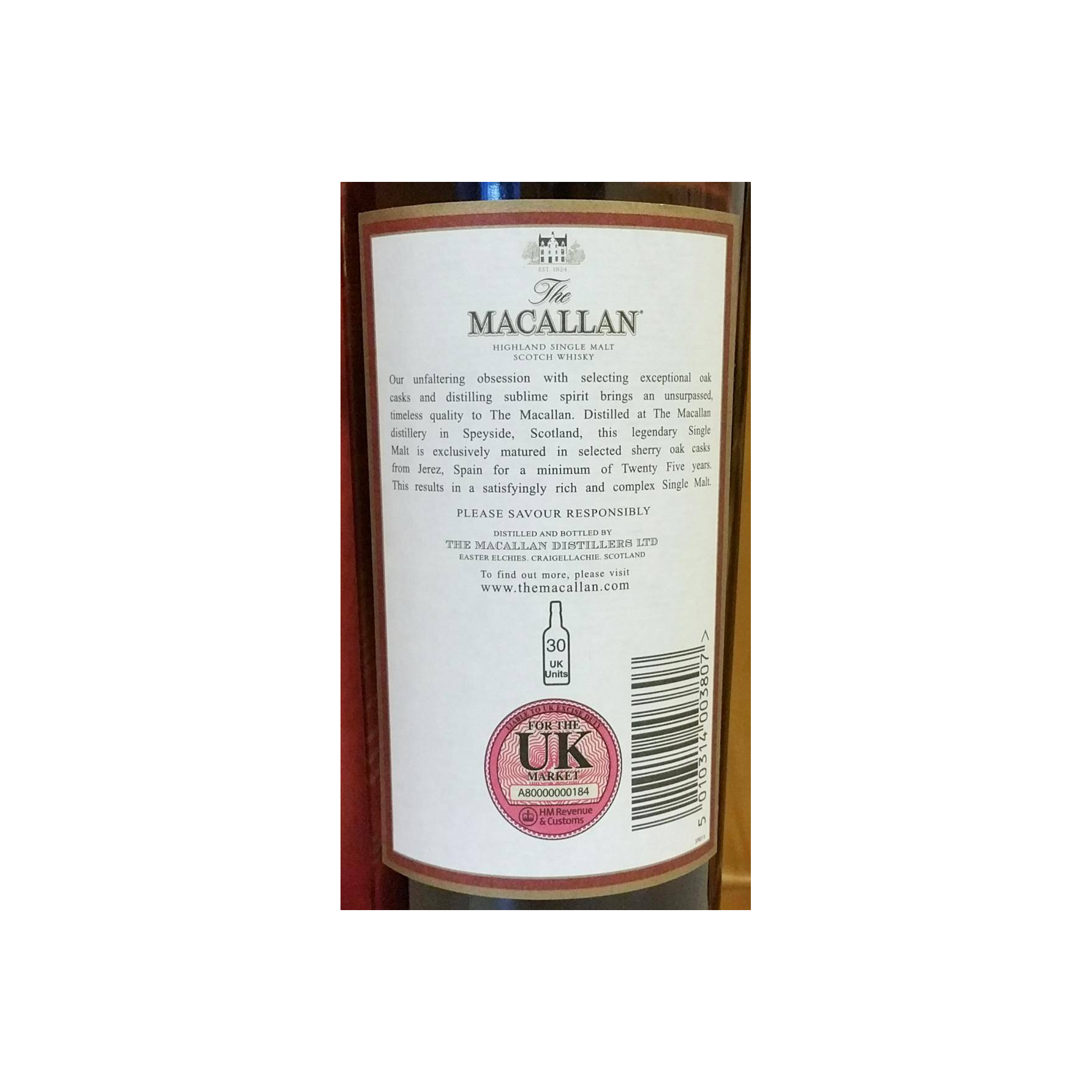 The Macallan 25 Years Single Malt Whisky 2