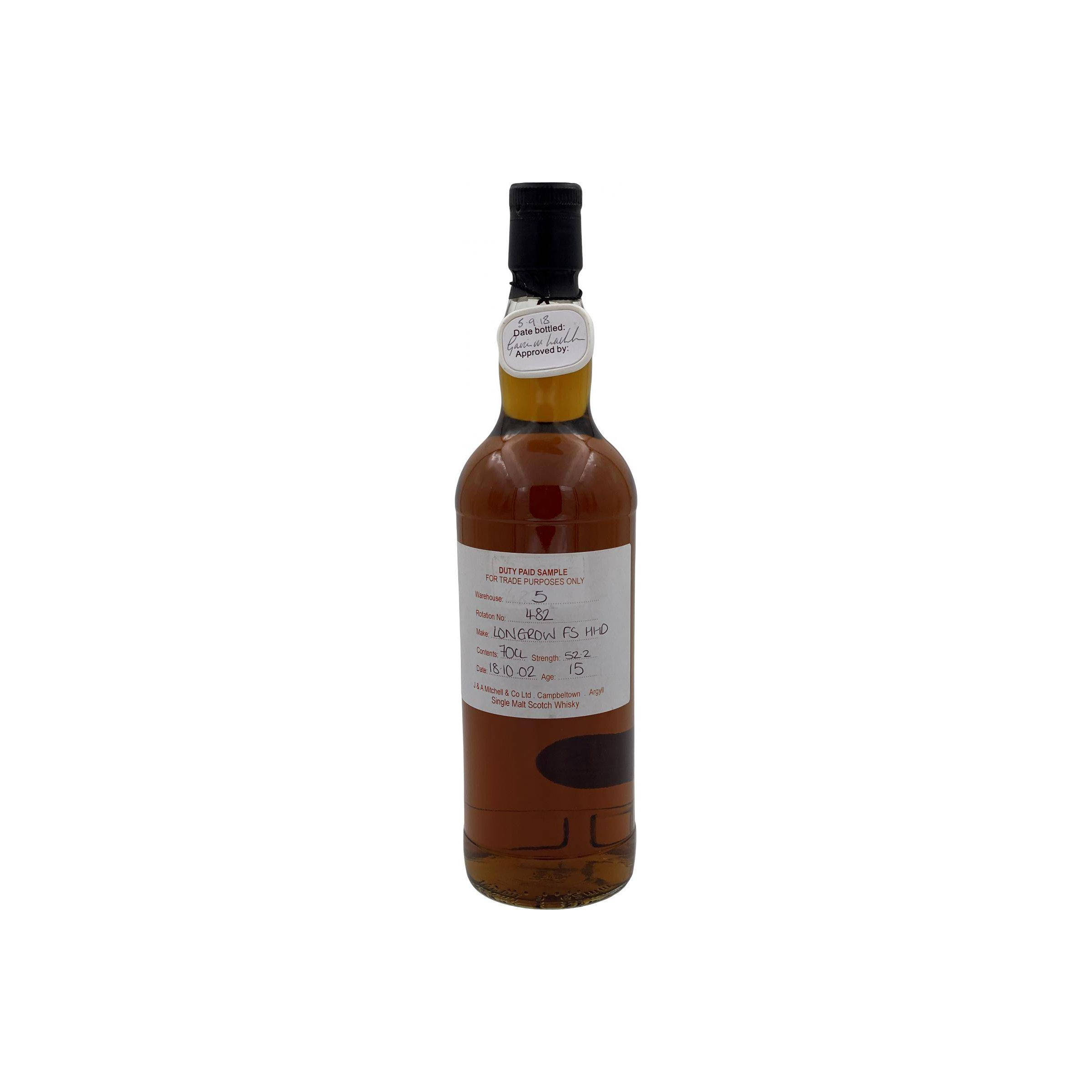Longrow Duty Paid Sample - For Trade Purposes Only 2002 15 Years Single Malt Whisky 2