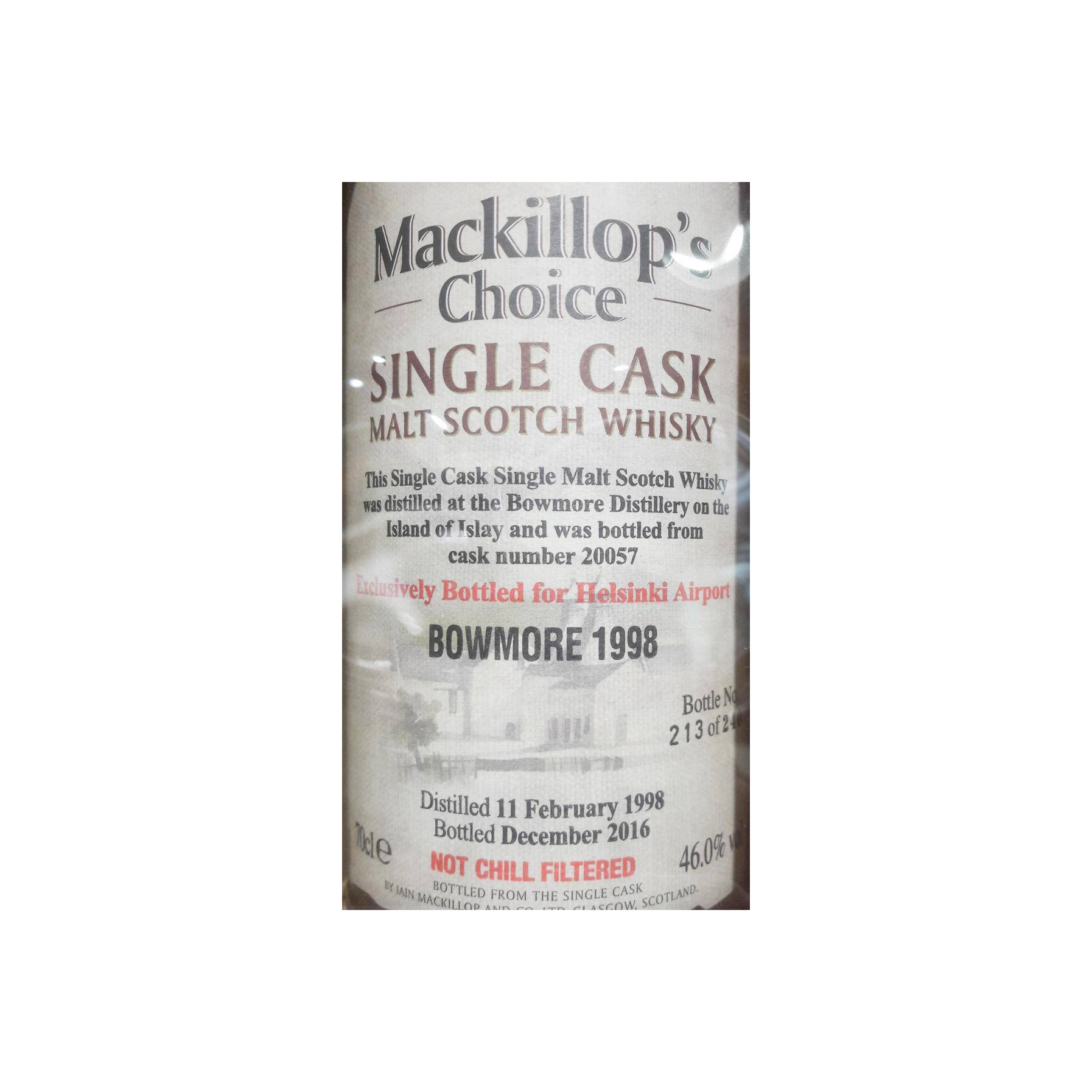 Bowmore Single Cask 1998 18 Years Single Malt Whisky