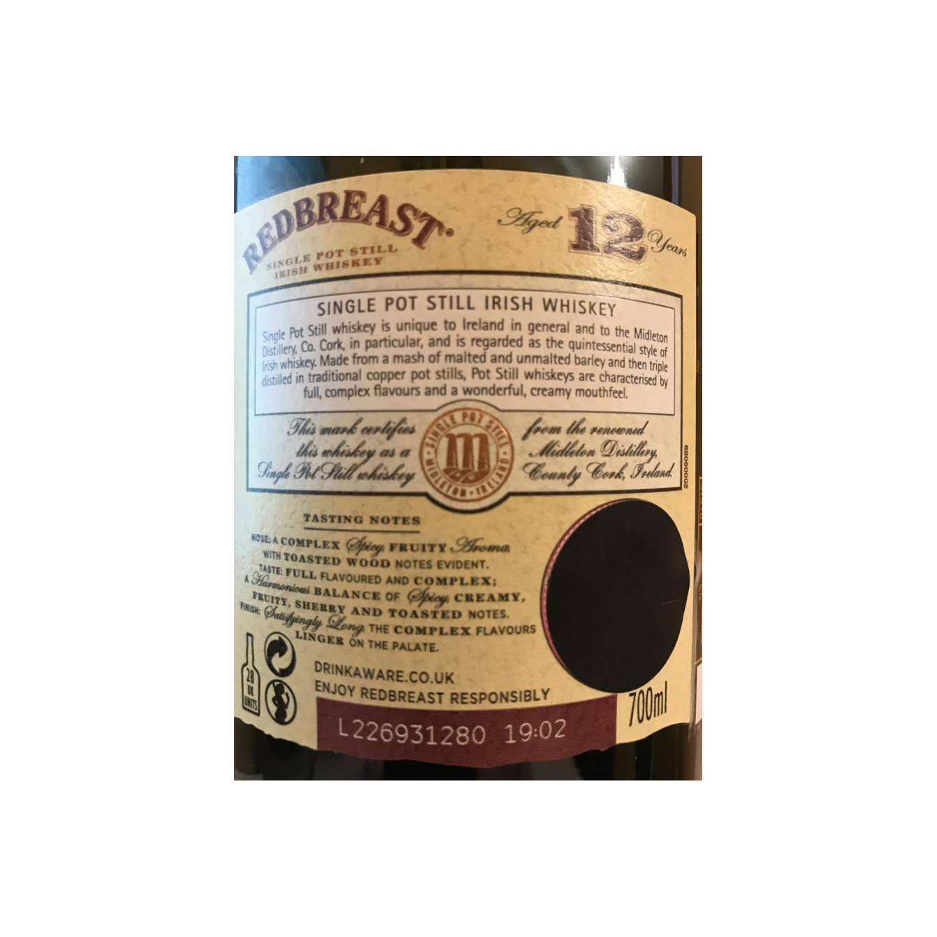 Redbreast 12 Years Single Pot Still Whisky 2