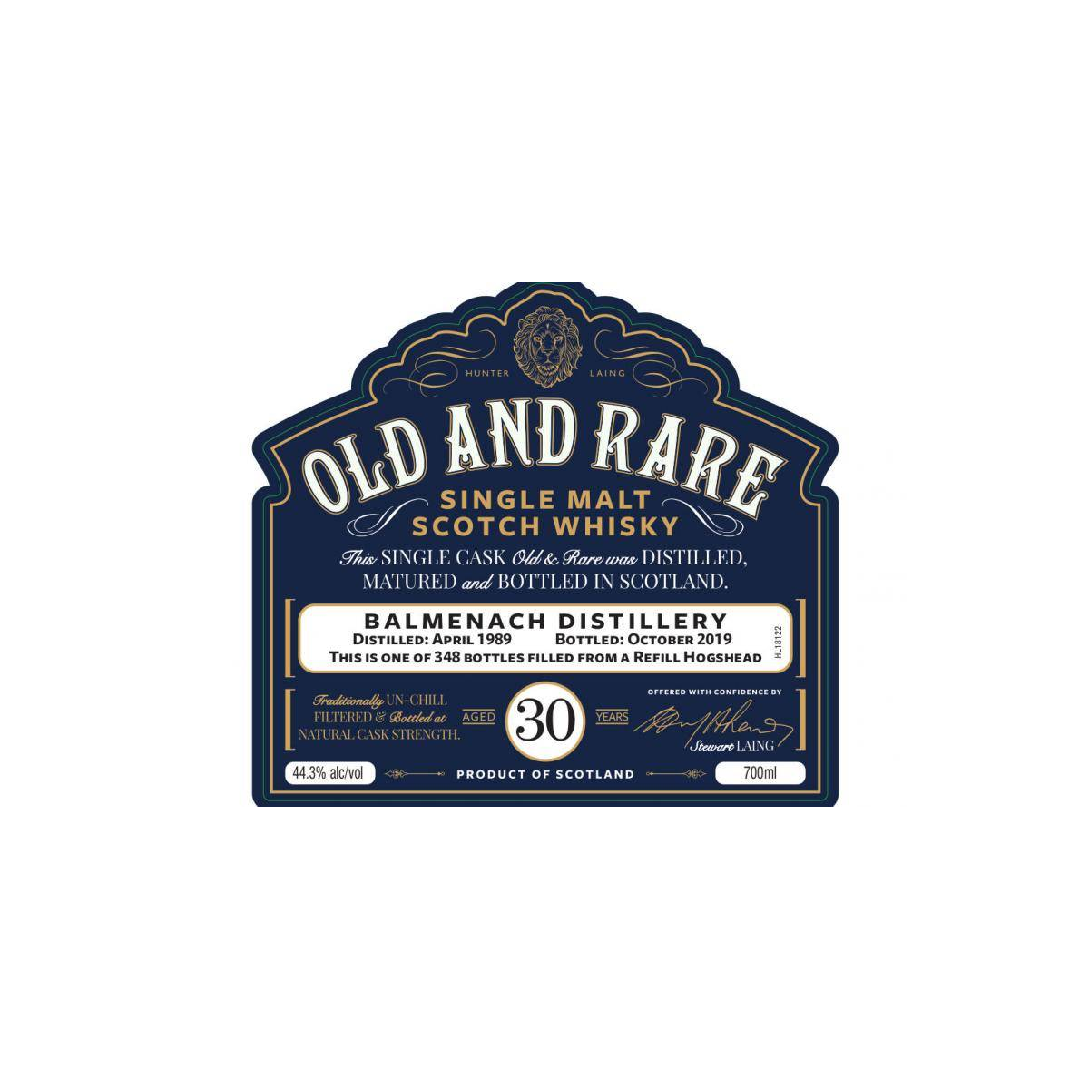 Balmenach 1989 30 Years Single Malt Whisky