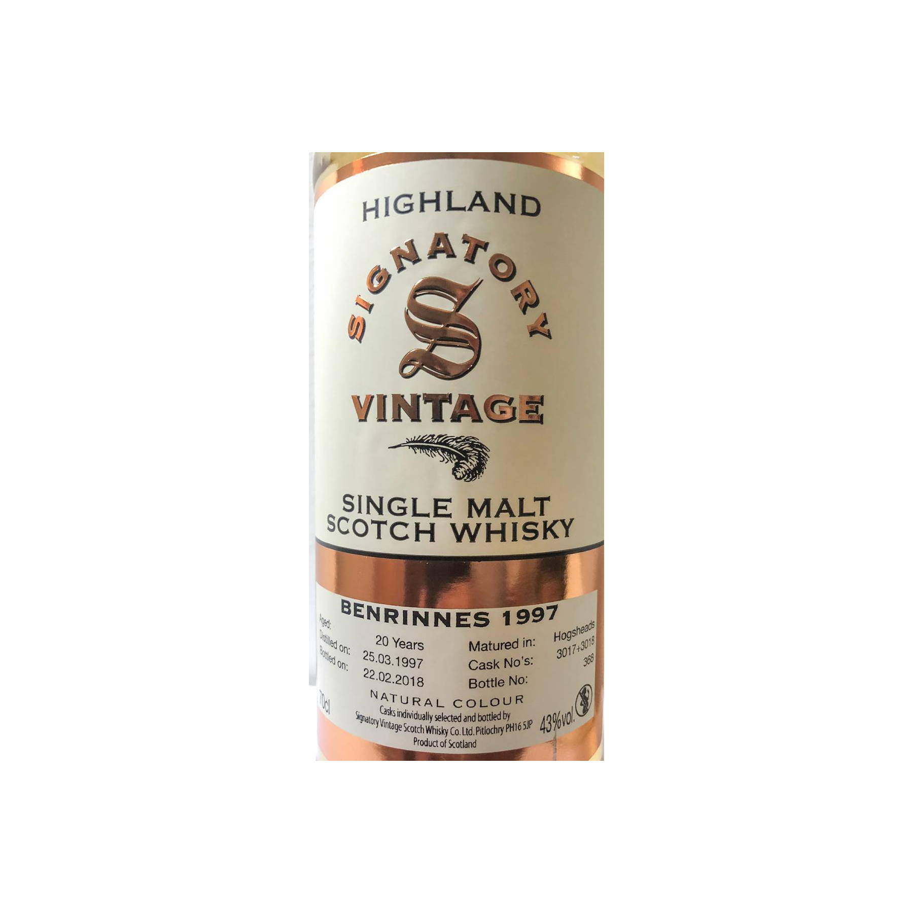 Benrinnes Vintage Collection 1997 20 Years Single Malt Whisky 2