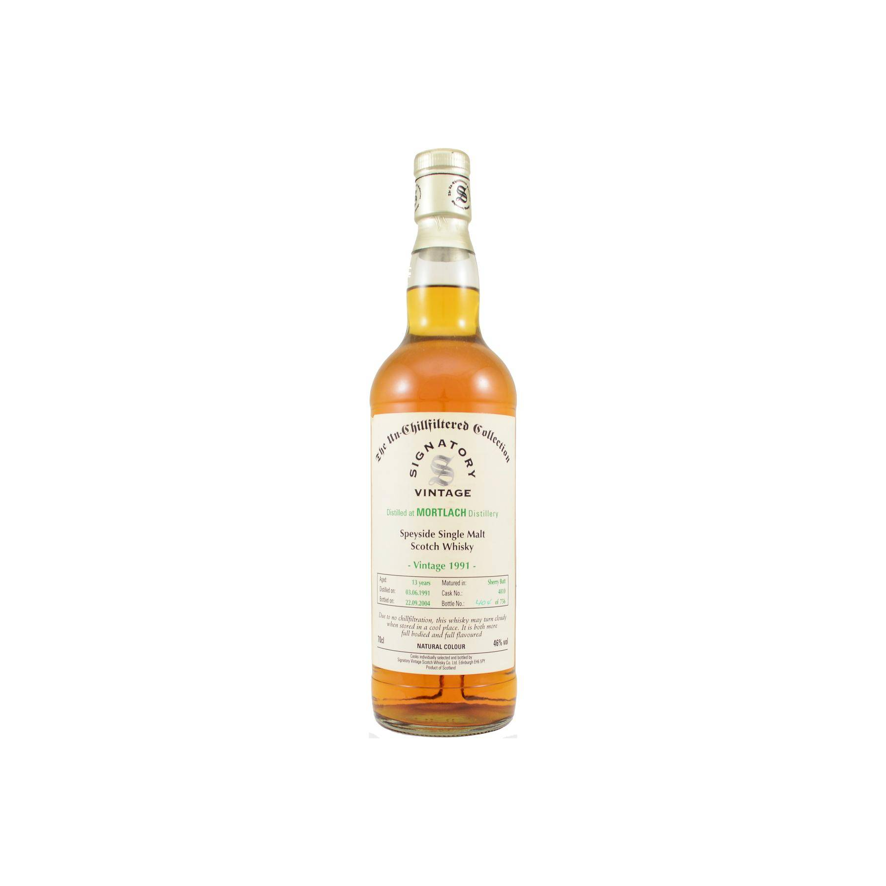 Mortlach The Un-Chillfiltered Collection 1991 13 Years Single Malt Whisky