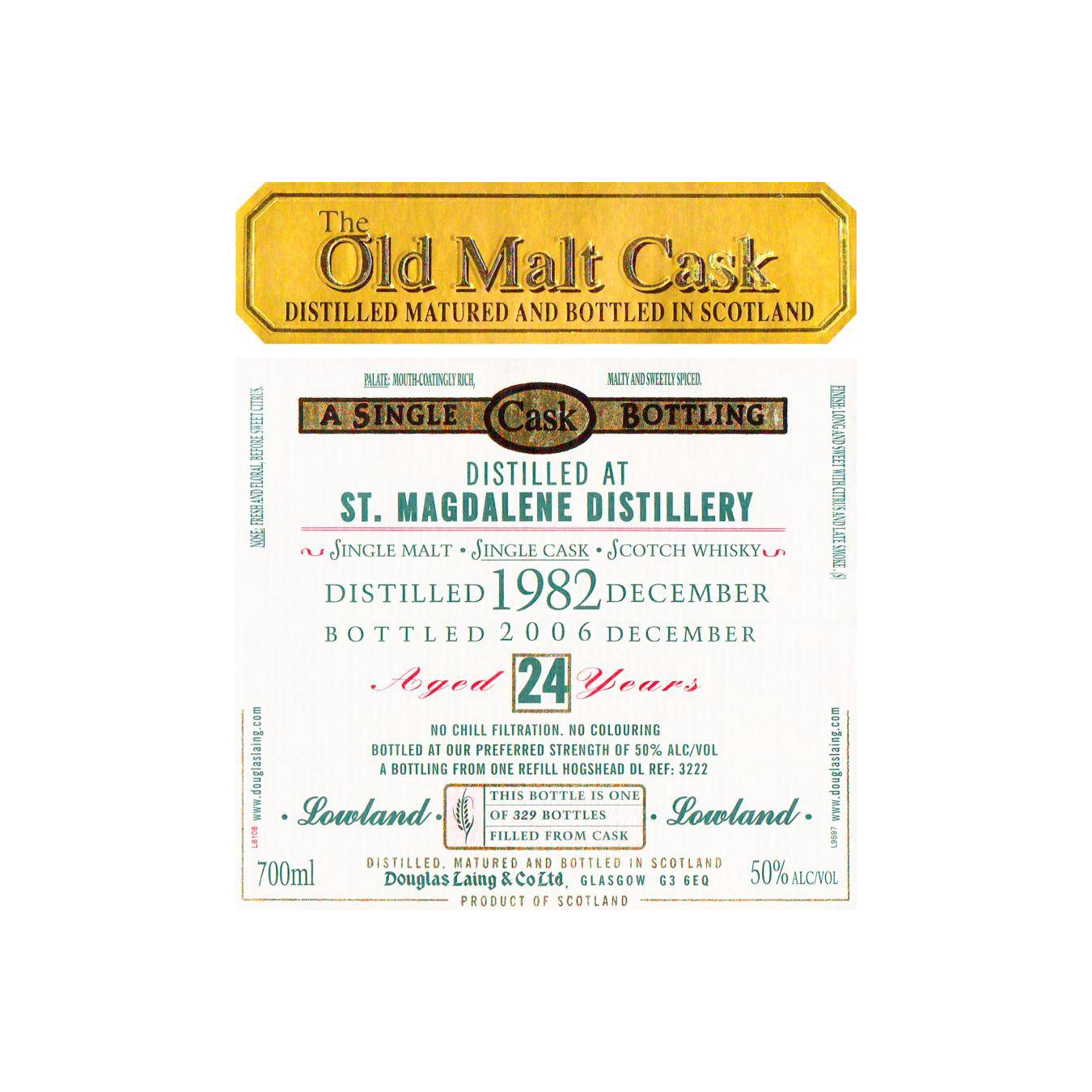 St. Magdalene Old Malt Cask 1982 24 Years Single Malt Whisky 3