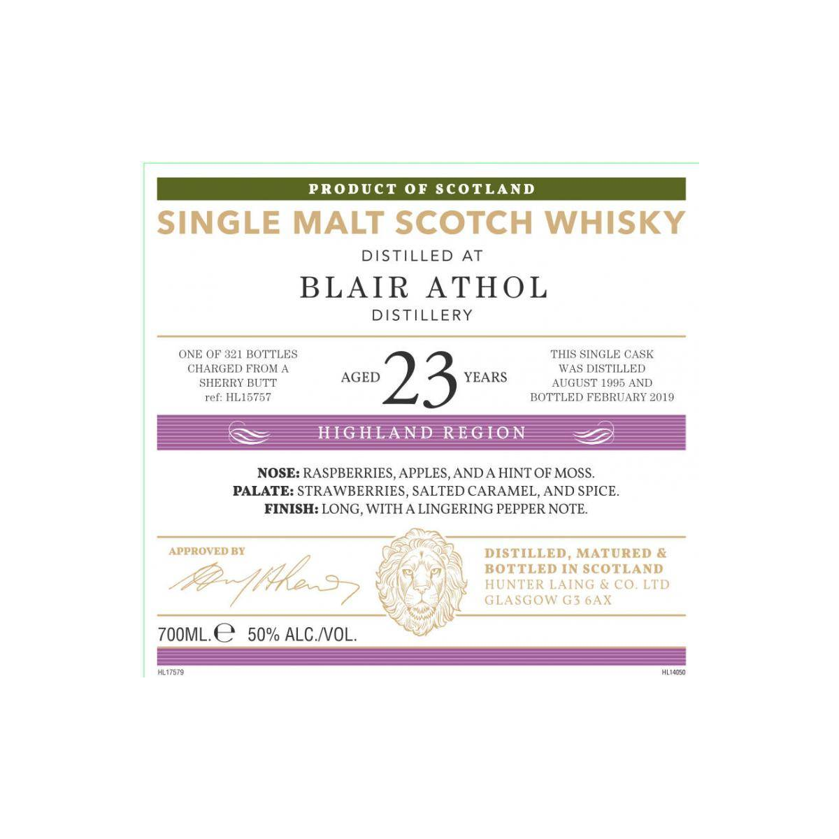 Blair Athol Old Malt Cask 1995 23 Years Single Malt Whisky 2