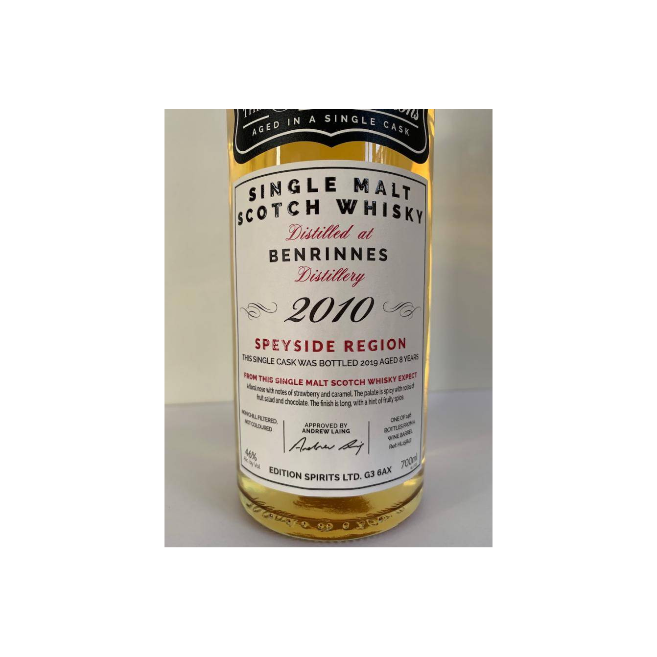 Benrinnes The First Editions 2010 8 Years Single Malt Whisky 2