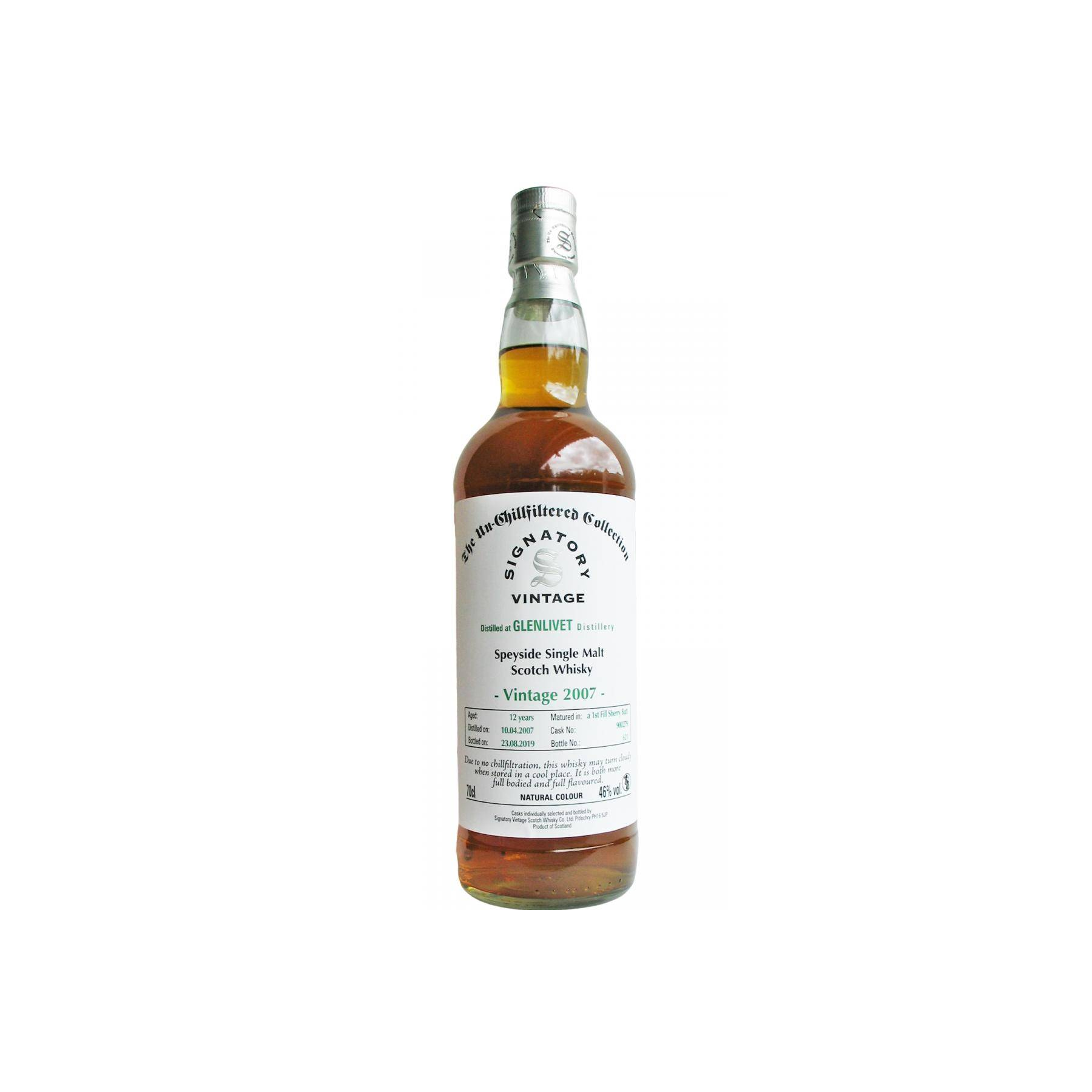 The Glenlivet The Un-Chillfiltered Collection 2007 12 Years Single Malt Whisky