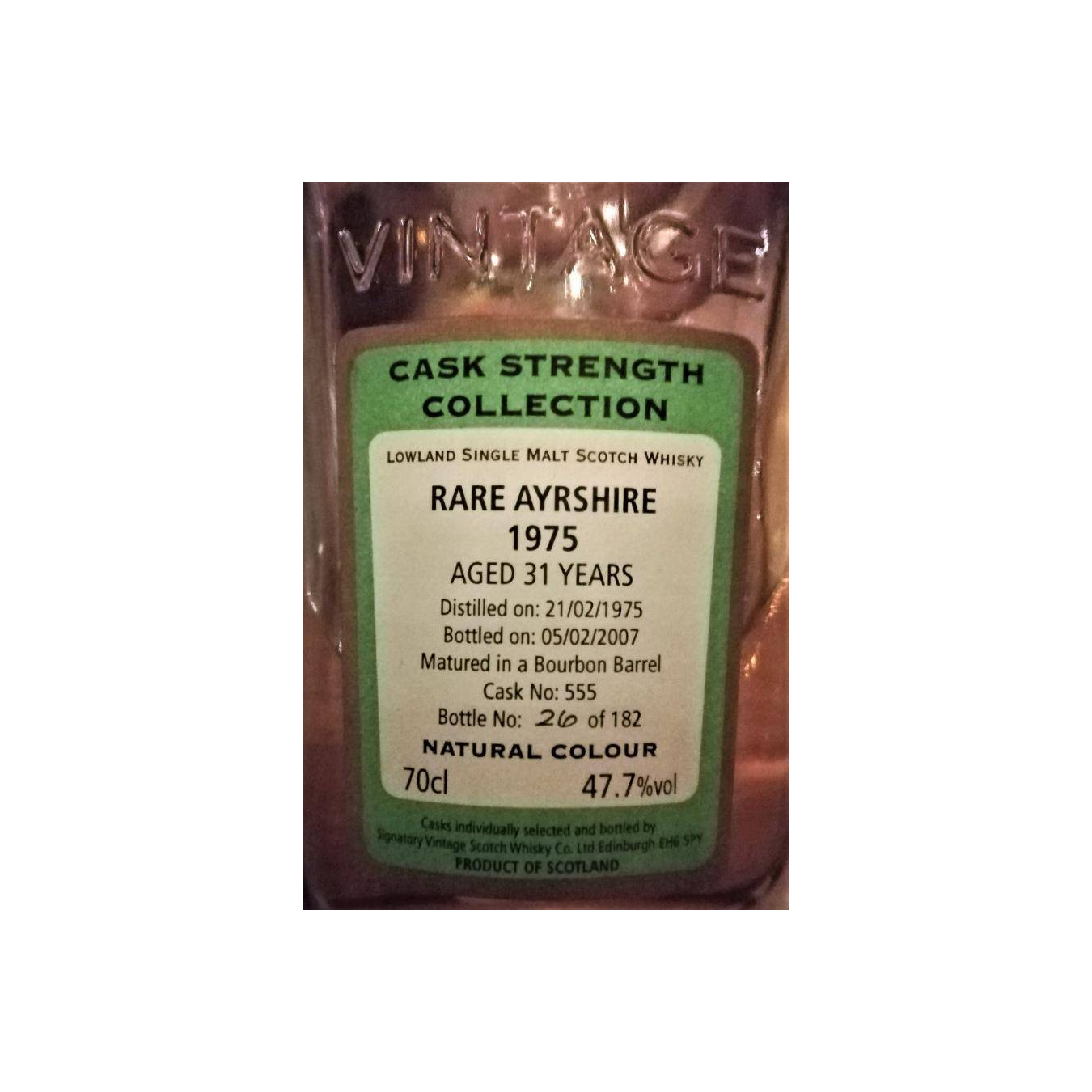Signatory Vintage Cask Strength Collection 1975 31 Years Single Malt Whisky 2