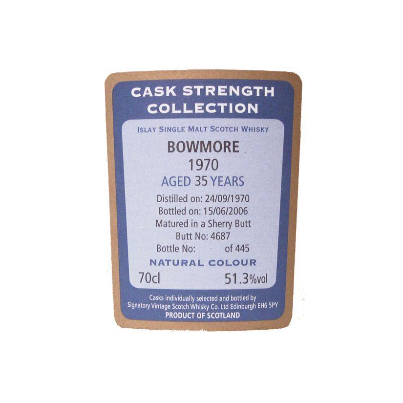 Bowmore Cask Strength Collection 1970 35 Years Single Malt Whisky 2