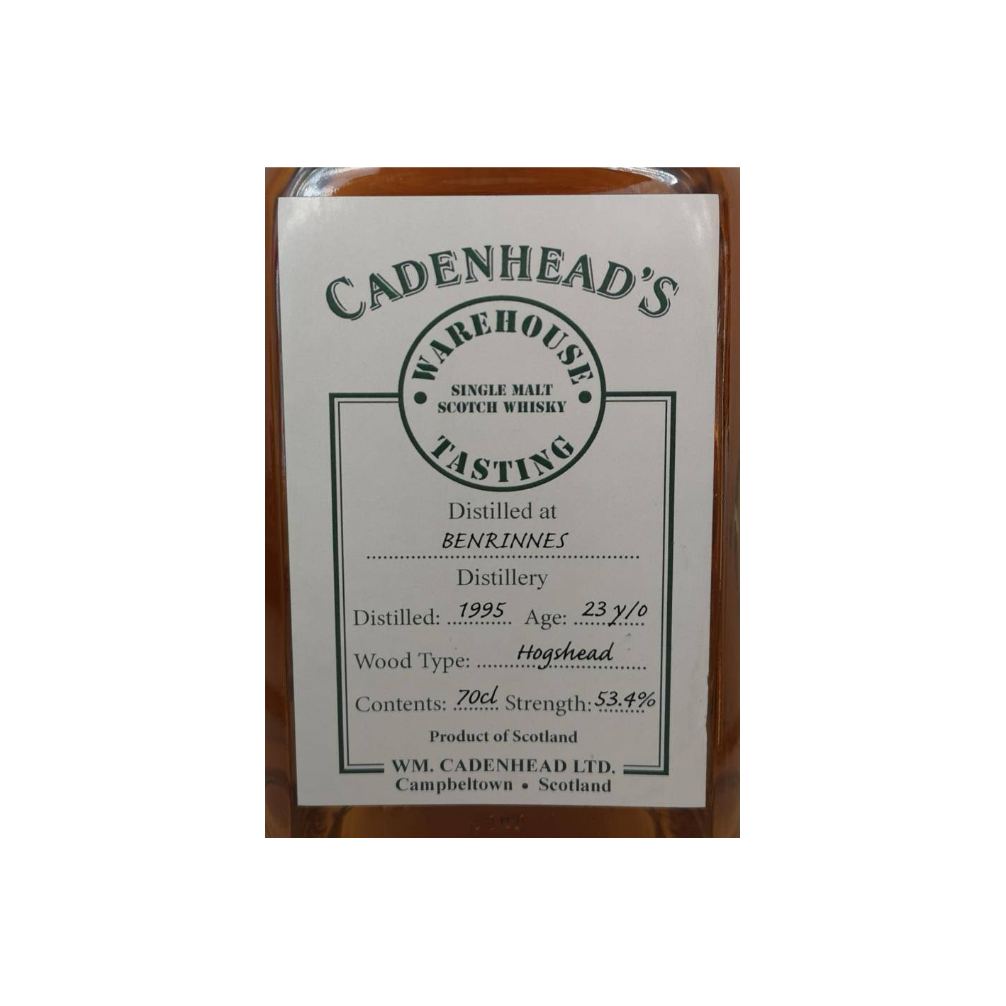 Benrinnes 1995 23 Years Single Malt Whisky 2