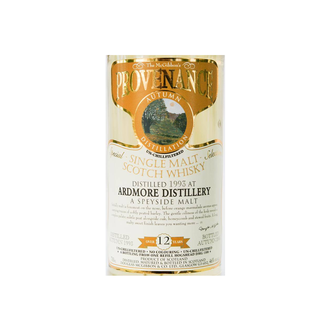 Ardmore McGibbon's Provenance 1993 12 Years Single Malt Whisky 2