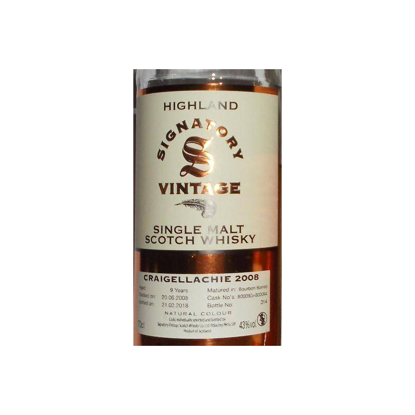 Craigellachie Vintage Collection 2008 9 Years Single Malt Whisky 2