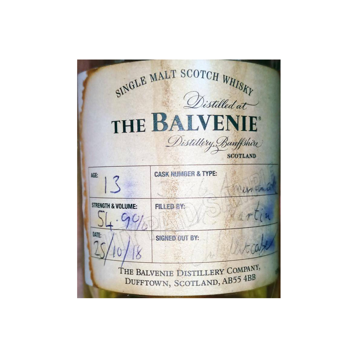The Balvenie 13 Years Single Malt Whisky