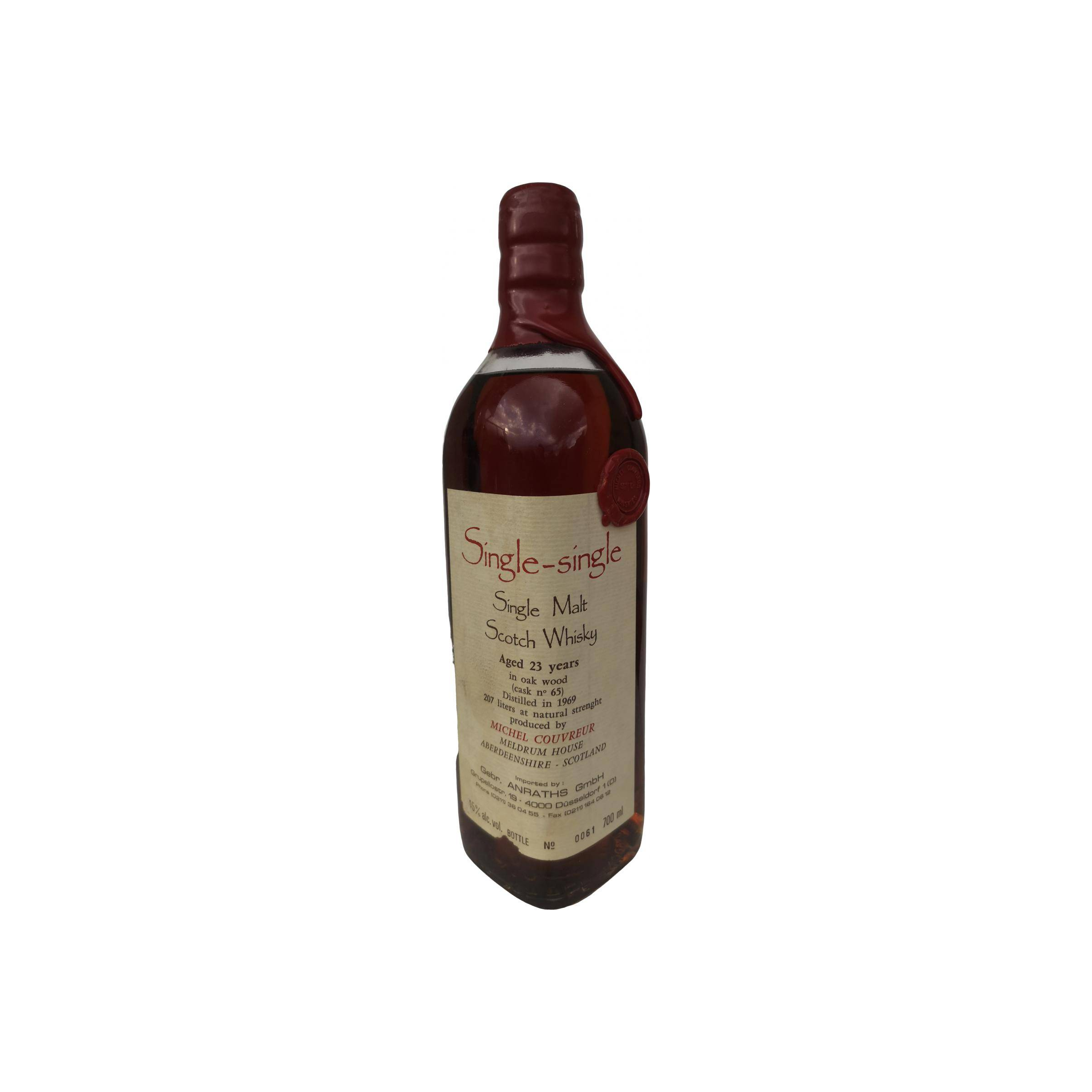 Michel Couvreur 1969 23 Years Single Malt Whisky