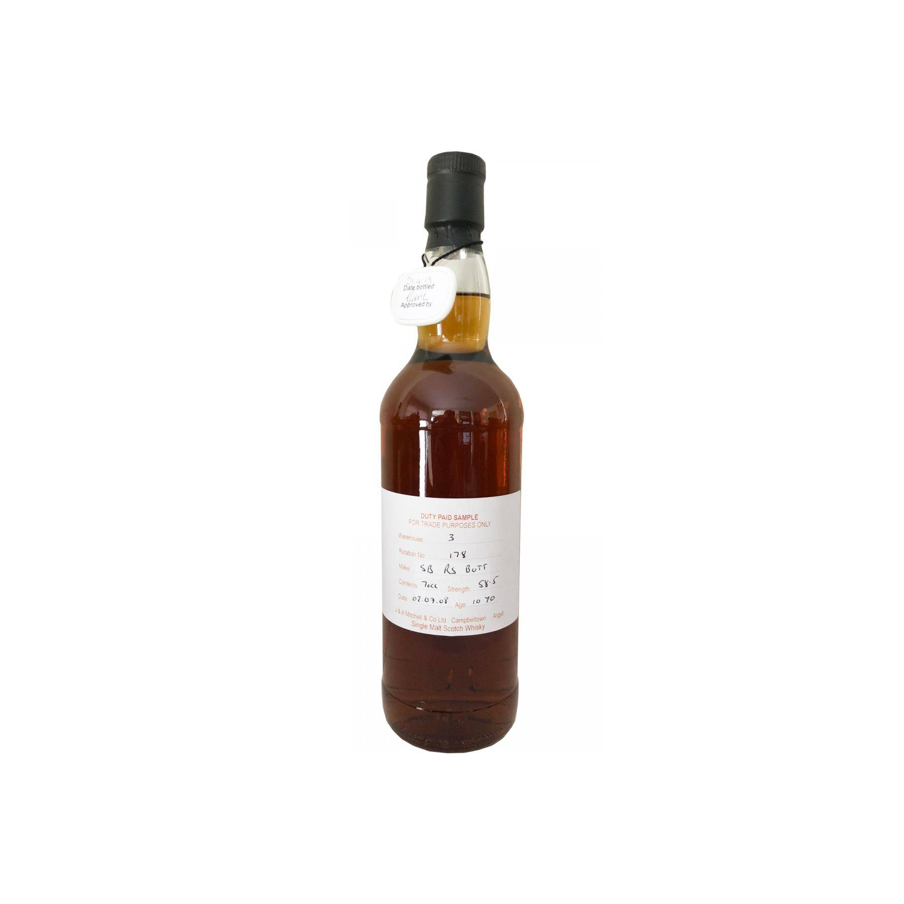 Springbank Duty Paid Sample - For Trade Purposes Only 2008 10 Years Single Malt Whisky