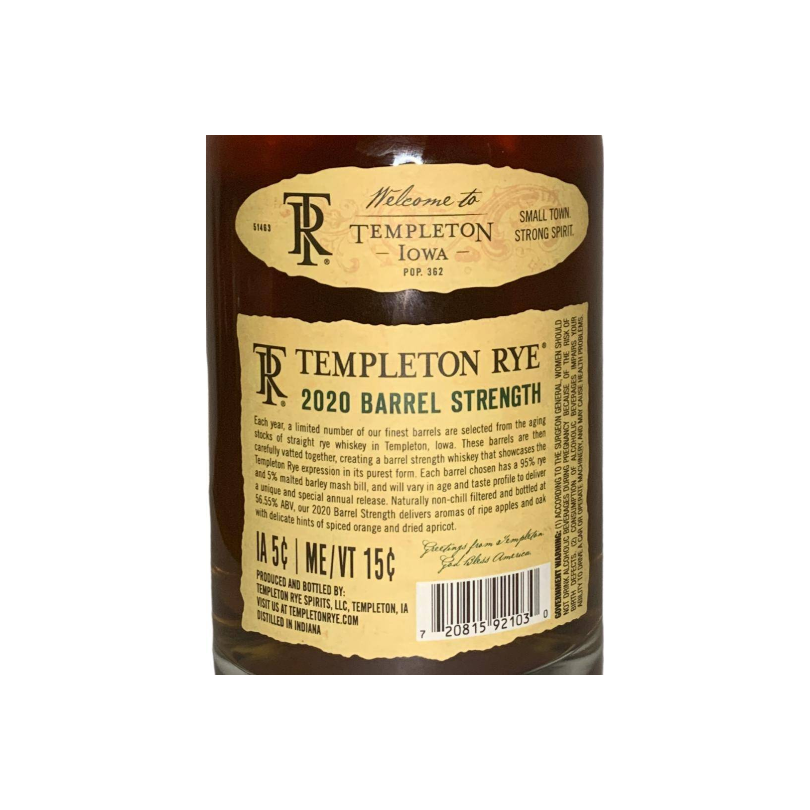 Templeton Rye Whisky 2