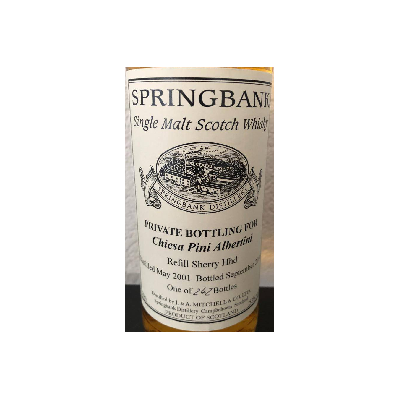 Springbank Private Bottling 2001 15 Years Single Malt Whisky
