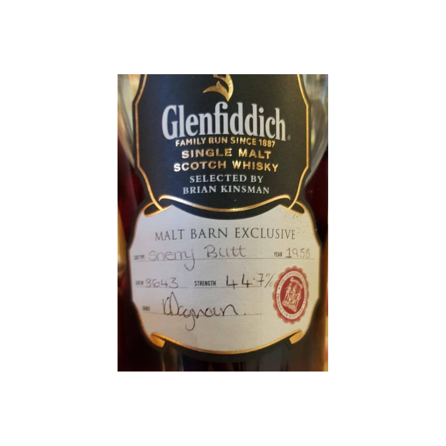 Glenfiddich 1958 56 Years Single Malt Whisky