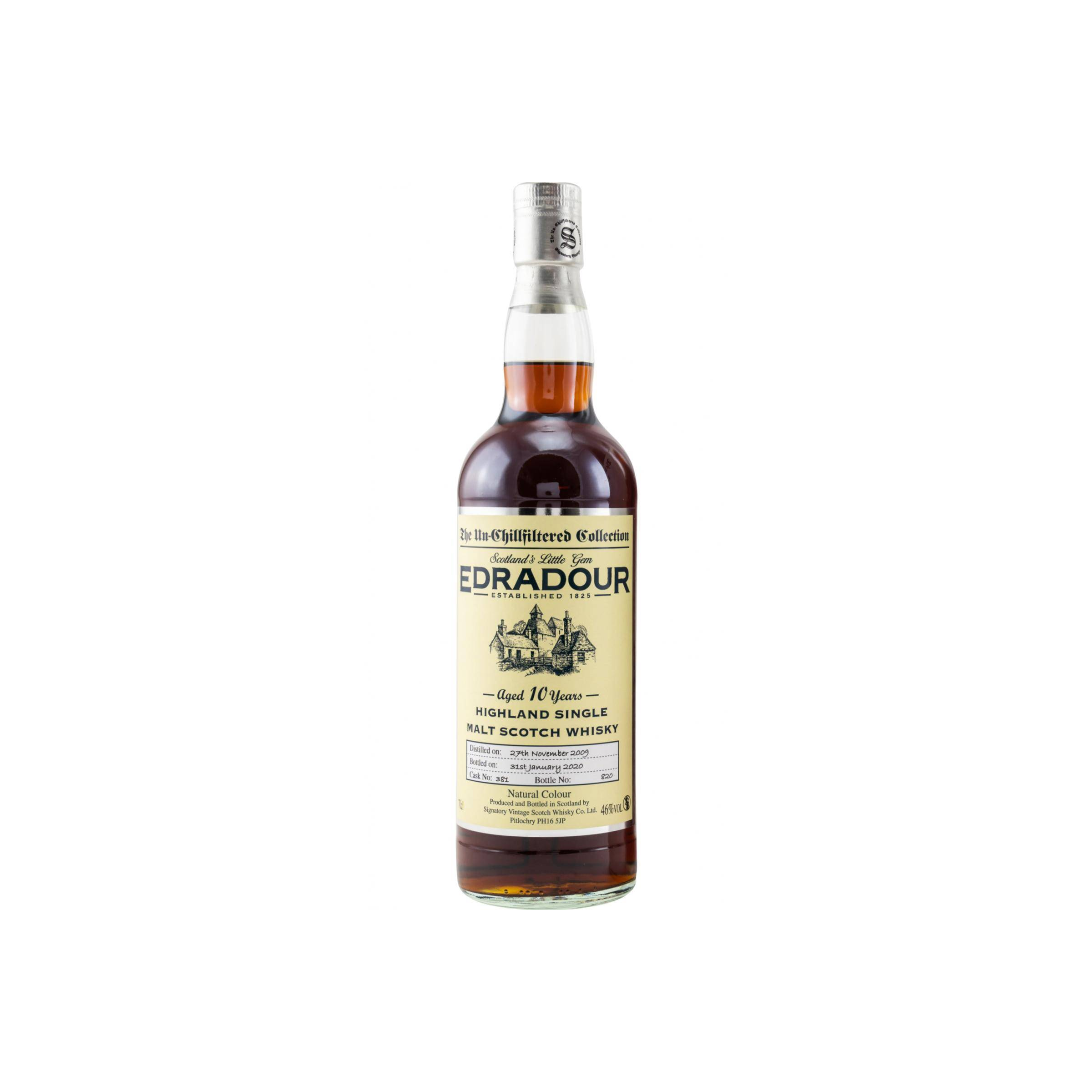 Edradour The Un-Chillfiltered Collection 2009 10 Years Single Malt Whisky