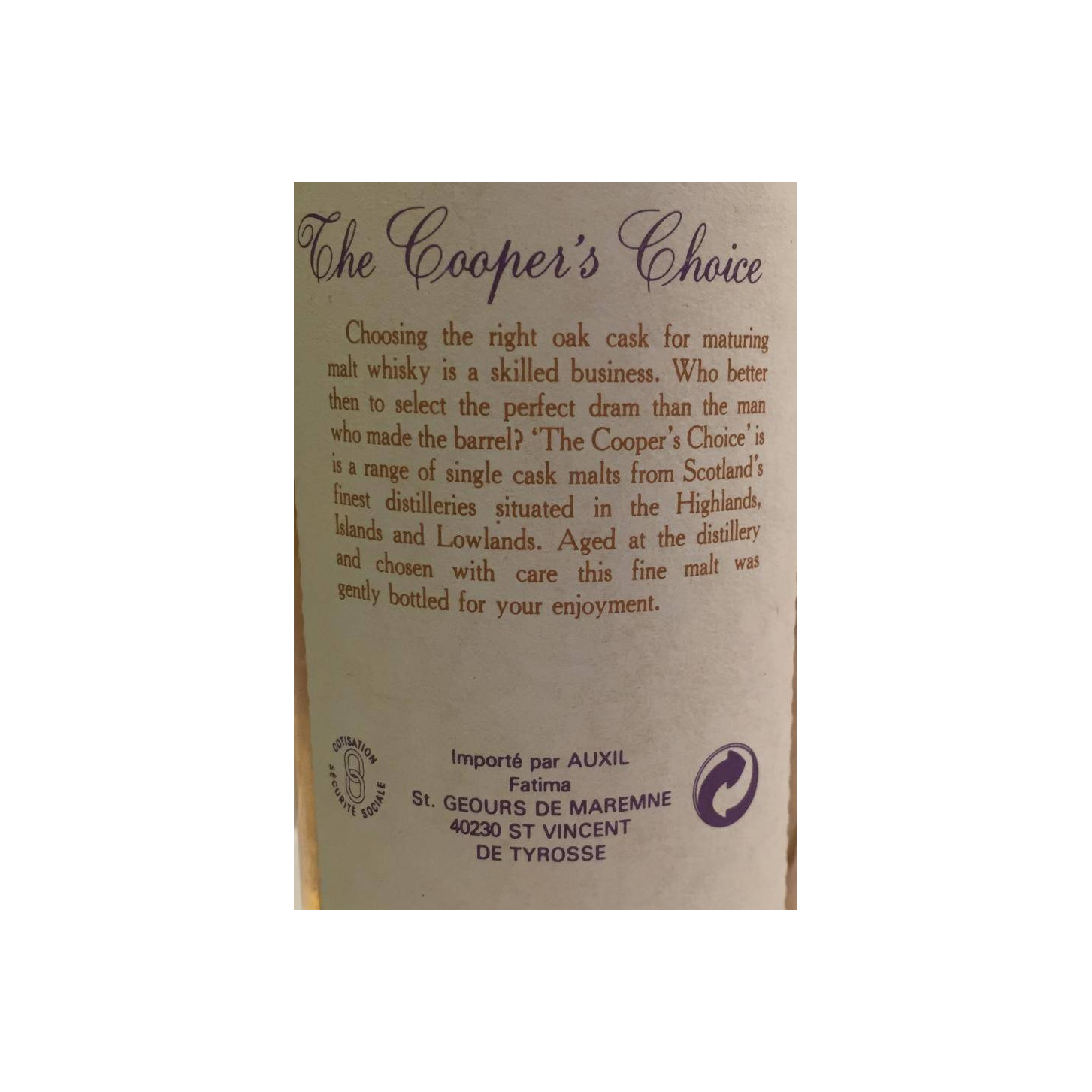 Royal Brackla The Cooper's Choice 1979 16 Years Single Malt Whisky 2