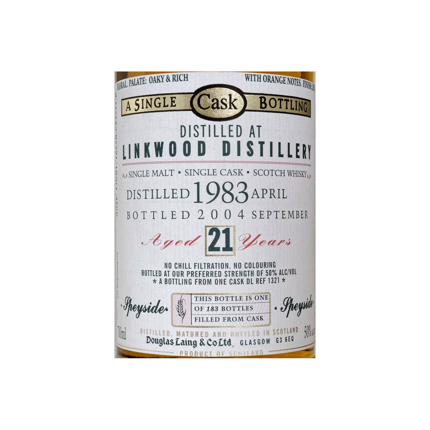 Linkwood Old Malt Cask 1983 21 Years Single Malt Whisky 2