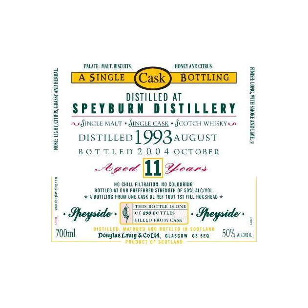 Spey Old Malt Cask 1993 11 Years Single Malt Whisky 3