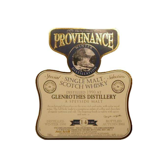 The Glenrothes McGibbon's Provenance 1990 14 Years Single Malt Whisky 2
