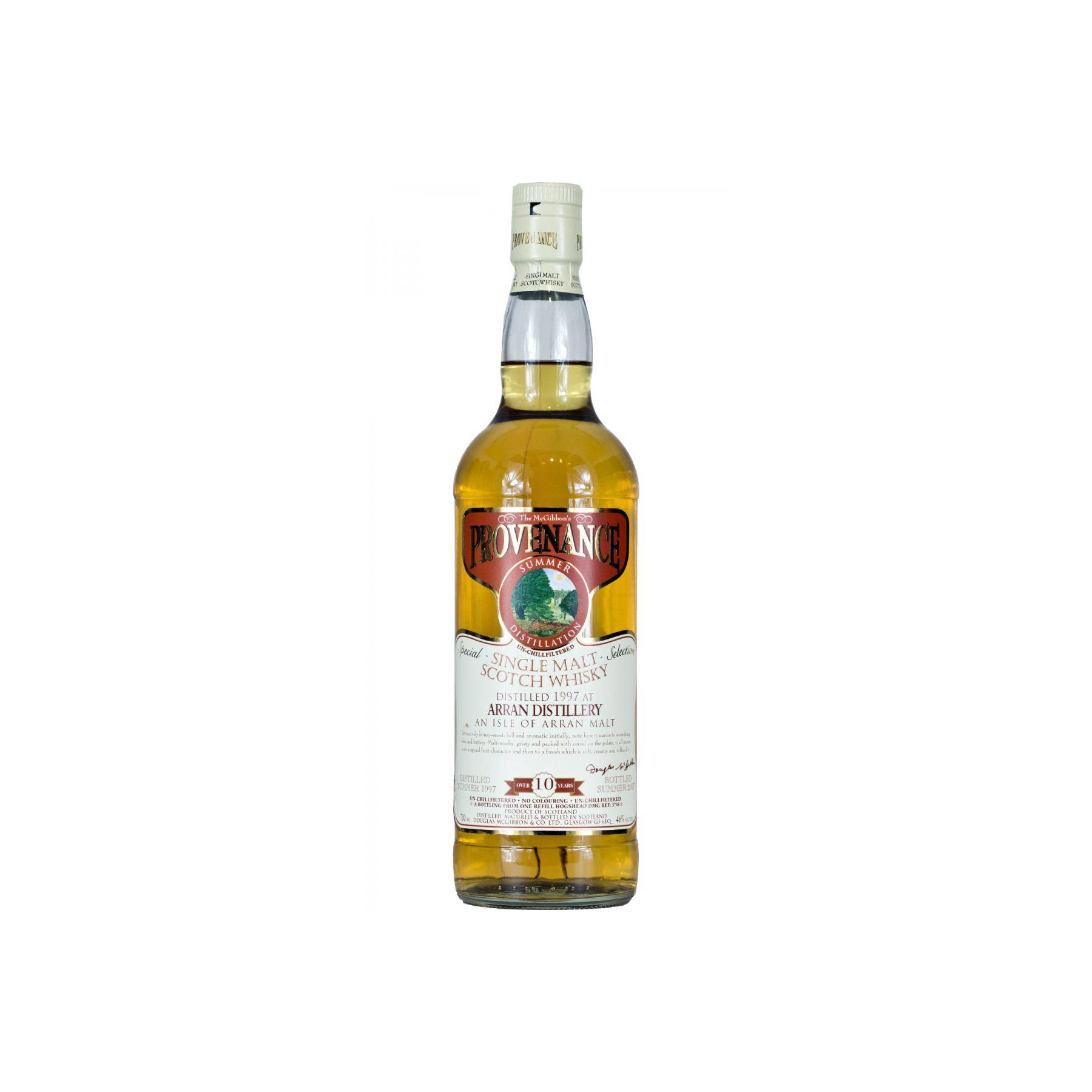 Arran McGibbon's Provenance 1997 10 Years Single Malt Whisky
